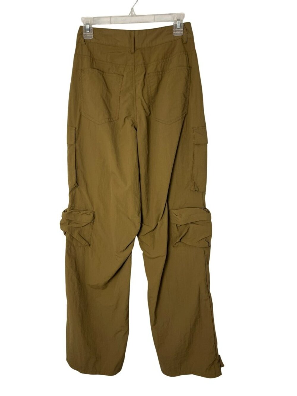 Forever 21 Cargo Pants Women's Small Dark Tan Belted Hem Nylon Blend Used - Picture 2 of 15